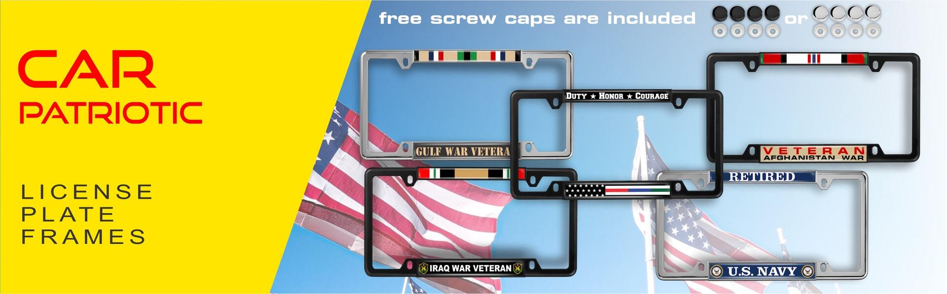 Custom personalized license plate frames free shipping